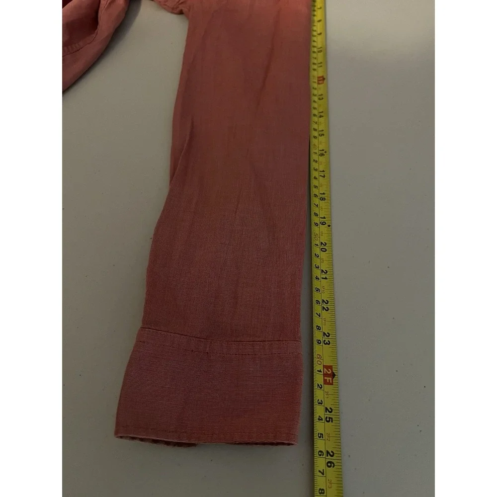 Banana Republic Large Custom 078 Wash Mens Grant Fit Peach Dress Shirt